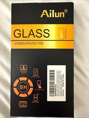 Ailun Black and Gold Glass Screen Protector Packaging